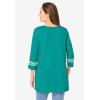 Woman Within Plus Size Embroidered Knit Tunic(Waterfall)