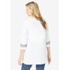 Woman Within Plus Size Embroidered Knit Tunic(White)