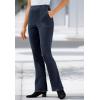 Woman Within Plus Size Fineline Stretch Denim Pull-On Bootcut Jeans(Black)