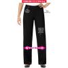 Woman Within Plus Size Fineline Stretch Denim Wide-Leg Pull-On Jeans(Black)