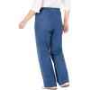Woman Within Plus Size Fineline Stretch Denim Wide-Leg Pull-On Jeans(Chocolate)