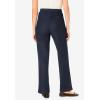 Woman Within Plus Size Fineline Stretch Denim Wide-Leg Pull-On Jeans(Indigo Sanded)