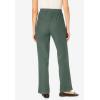 Woman Within Plus Size Fineline Stretch Denim Wide-Leg Pull-On Jeans(Pine)