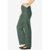 Woman Within Plus Size Fineline Stretch Denim Wide-Leg Pull-On Jeans(Pine)