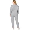 Woman Within Plus Size Fleece Sweatshirt Set(Heather Grey)