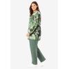Woman Within Plus Size Fleece Sweatshirt Set(Pine Tie Dye)