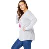 Woman Within Plus Size Holiday Motif Sweater(Ivory Snowflake)
