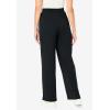Woman Within Plus Size Knit Pull-On Drawstring Cargo Pants(Black)