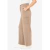Woman Within Plus Size Knit Pull-On Drawstring Cargo Pants(New Khaki)