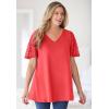 Woman Within Plus Size Lace Sleeve Tunic(Waterfall)