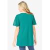 Woman Within Plus Size Lace Sleeve Tunic(Waterfall)