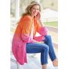 Woman Within Plus Size Ombre Shaker Cardigan Sweater(Black Ombre)