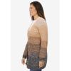 Woman Within Plus Size Ombre Shaker Cardigan Sweater(Khaki Ombre)