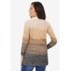 Woman Within Plus Size Ombre Shaker Cardigan Sweater(Khaki Ombre)