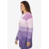 Woman Within Plus Size Ombre Shaker Cardigan Sweater(Purple Orchid Ombre)