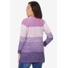 Woman Within Plus Size Ombre Shaker Cardigan Sweater(Purple Orchid Ombre)