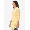 Woman Within Plus Size Open Front Pointelle Cardigan Sweater(Banana)