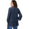 Woman Within Plus Size Open Front Pointelle Cardigan Sweater(Navy)