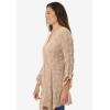 Woman Within Plus Size Open Front Pointelle Cardigan Sweater(New Khaki)