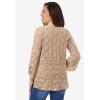 Woman Within Plus Size Open Front Pointelle Cardigan Sweater(New Khaki)