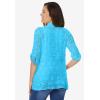 Woman Within Plus Size Open Front Pointelle Cardigan Sweater(Paradise Blue)