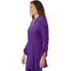 Woman Within Plus Size Open Front Pointelle Cardigan Sweater(Radiant Purple)