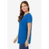Woman Within Plus Size Perfect Crewneck Tunic(Bright Cobalt)