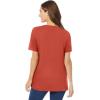 Woman Within Plus Size Perfect Crewneck Tunic(Burnt Red)