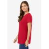 Woman Within Plus Size Perfect Crewneck Tunic(Classic Red)