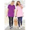 Woman Within Plus Size Perfect Crewneck Tunic(Classic Red)