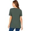 Woman Within Plus Size Perfect Crewneck Tunic(Pine)