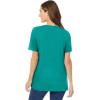 Woman Within Plus Size Perfect Crewneck Tunic(Waterfall)