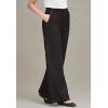 Woman Within Plus Size Perfect Elastic-Waist Wide-Leg All-Cotton Pull-On Denim Jeans(Black)