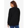 Woman Within Plus Size Perfect Long-Sleeve Cardigan Sweater(Black)