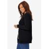 Woman Within Plus Size Perfect Long-Sleeve Cardigan Sweater(Black)