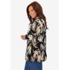 Woman Within Plus Size Perfect Long-Sleeve Cardigan Sweater(Black Pretty Rose)