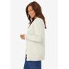 Woman Within Plus Size Perfect Long-Sleeve Cardigan Sweater(Ivory)