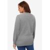 Woman Within Plus Size Perfect Long-Sleeve Cardigan Sweater(Medium Heather Grey)
