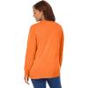 Woman Within Plus Size Perfect Long-Sleeve Cardigan Sweater(Orange Twist)
