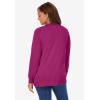 Woman Within Plus Size Perfect Long-Sleeve Cardigan Sweater(Raspberry)