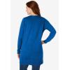 Woman Within Plus Size Perfect Longer-Length Cotton Cardigan Sweater(Bright Cobalt)