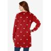 Woman Within Plus Size Perfect Longer-Length Cotton Cardigan Sweater(Classic Red Heart)