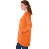 Woman Within Plus Size Perfect Longer-Length Cotton Cardigan Sweater(Orange Twist)
