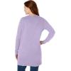 Woman Within Plus Size Perfect Longer-Length Cotton Cardigan Sweater(Pale Lilac)