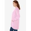 Woman Within Plus Size Perfect Longer-Length Cotton Cardigan Sweater(Pink)