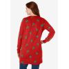 Woman Within Plus Size Perfect Longer-Length Cotton Cardigan Sweater(Vivid Red Trees)