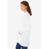 Woman Within Plus Size Perfect Longer-Length Cotton Cardigan Sweater(White)
