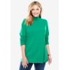Woman Within Plus Size Perfect Mockneck Tunic(Navy)