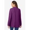 Woman Within Plus Size Perfect Mockneck Tunic(Plum Purple)