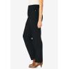 Woman Within Plus Size Perfect Relaxed All-Cotton Denim Five-Pocket Jeans(Black)